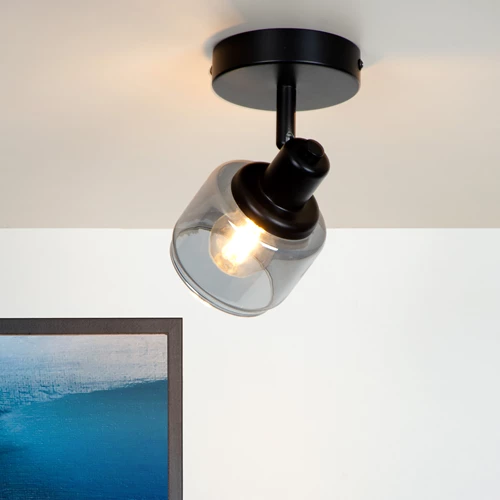 Lucide BJORN - Spot plafond - 1xE14 - Noir - ambiance 1